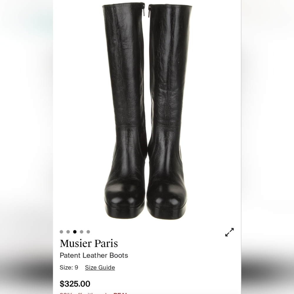 Musier Paris Sleek Black Leather Boots